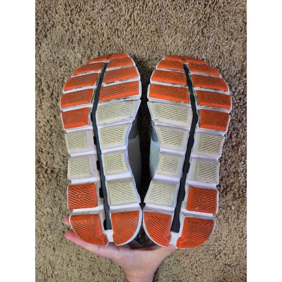 On Running cloud x alloy lily grey orange womens running sneaker on clouds 7.5 - Picture 7 of 8